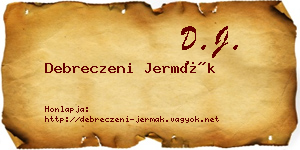 Debreczeni Jermák névjegykártya